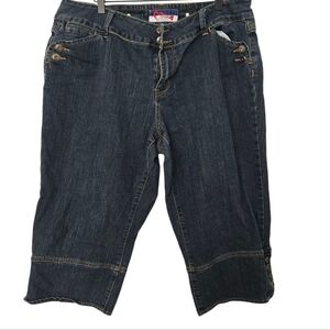 Mwah Dark Denim Capri Pants Size 18w Euc